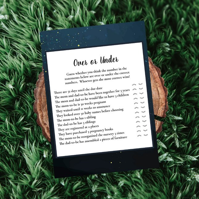 Convite Jogar Sobre ou Sob Chá de fraldas (Criador carregado)