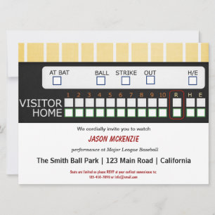 Convite Jogo Baseball