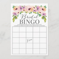 Jogo Bingo do Chá de panela de Flor Selvagem