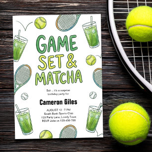 Convite Jogo, Conjunto e Matcha Surpresa de Aniversário de