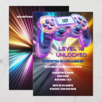 Jogo controlador vídeo neon starburst garotas