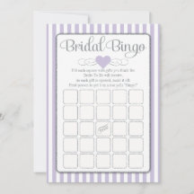 Jogo da Chá de panela da Lavanda do Bingo Bridal