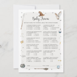 Convite Jogo da Trivia do Bebê do Chá de fraldas