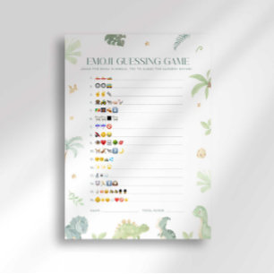 Convite Jogo de Adivinhação de Emoji para Chás de Bebê do