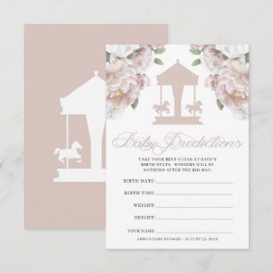 Convite Jogo de adivinhação do Chá de fraldas Carrossel