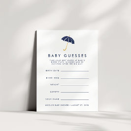 Convite Jogo de Adivinhação do Chá de fraldas Guarda-chuva