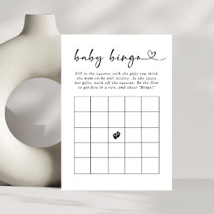 Convite Jogo de Bebê Bingo de Chá de Bebê com Roteiro Mini