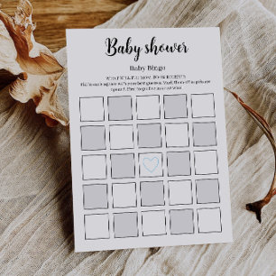Convite Jogo de Bingo de Baby Shower Imprimível, Bingo de 