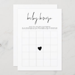Convite Jogo de Bingo de Chá de fraldas Minimalista Modern