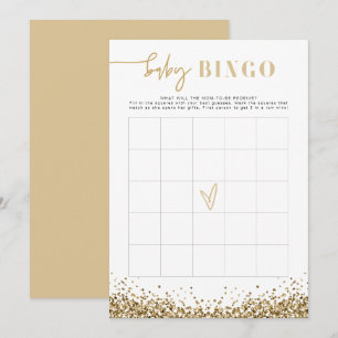 Convite Jogo de Bingo para Chá de Bebê REGINA com Lantejou