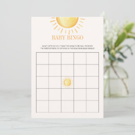 Convite Jogo de Bingo para Chá de Bebê Sunshine