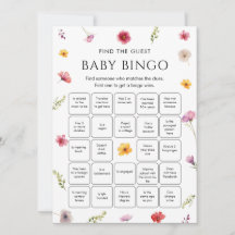 Jogo de Bingo para Encontrar o Convidados no Chá d
