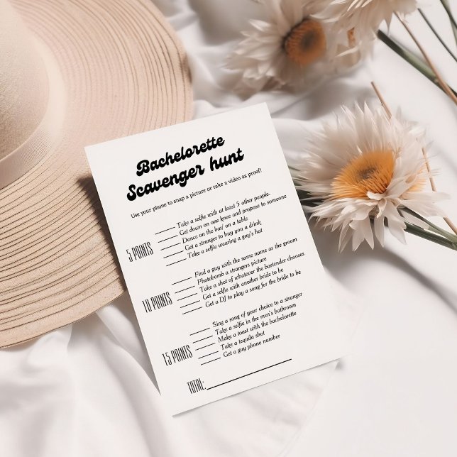 Convite Jogo de caça ao tesouro para despedida de solteira (Criador carregado)