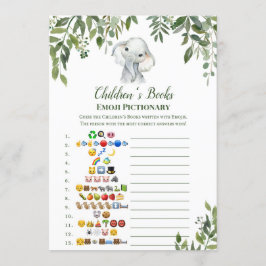 Convite Jogo de Chá de fraldas de elefante com resposta 5 