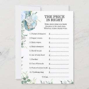 Convite Jogo de Chá de fraldas de Elefante de Pequeno Pânt