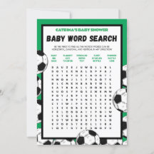 Jogo de Chá de fraldas de futebol, Futebol - Nome