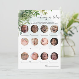 Convite Jogo de Chá de fraldas de Lovor ou Greenery Trabal