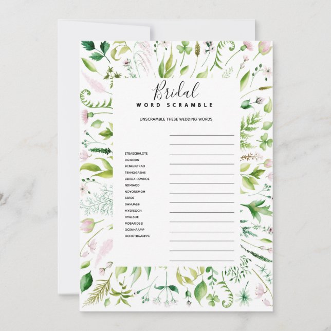 Convite Jogo de chá de fraldas de noiva (Frente)