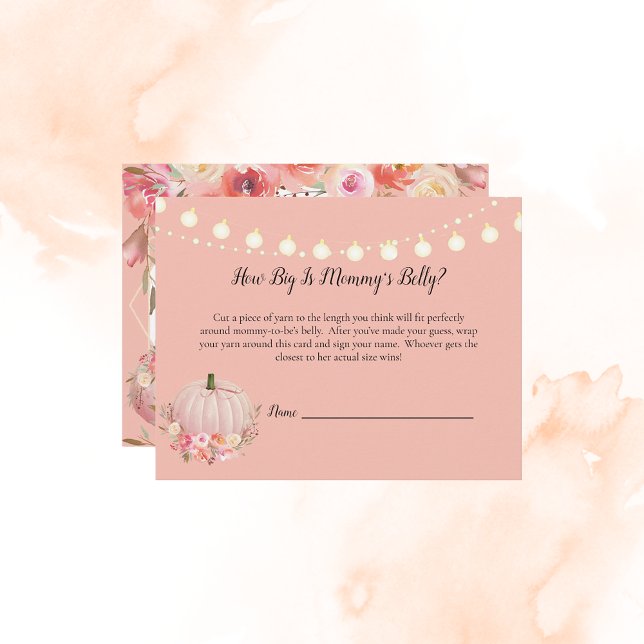 Convite Jogo de Chá de fraldas Elegante da Mãe de Abóbora (Criador carregado)