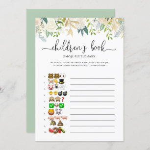 Convite Jogo de Chá de fraldas Emoji Pictionary para Pesso