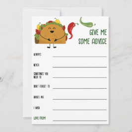 Convite jogo de chá de fraldas fiesta taco mexicano