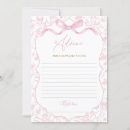 Convite jogo de Chá de fraldas Toile De Jouy Advice