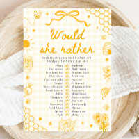 Jogo de Chá de Noiva 'Honey Bee Would She Rather'