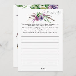 Convite Jogo de Chá de panela de Sucultos Místicos