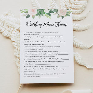 Convite Jogo de Chá de panela DEVON Weding Movie Trivia