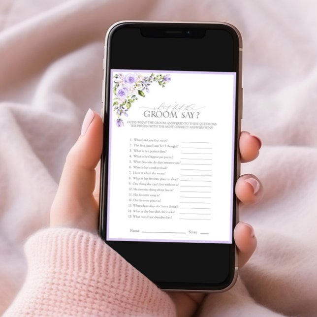 Convite Jogo de Chá de panela Floral da Lavanda Lilac Eleg (Criador carregado)