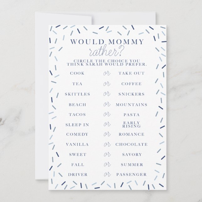 Convite Jogo de Chá do Baby Sprinkle (Frente)