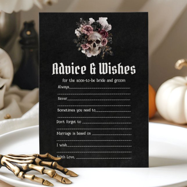 Convite Jogo de Chuva de Presentes de Noivado com Dicas e  (Halloween Advice and Wishes Bridal Shower Game)