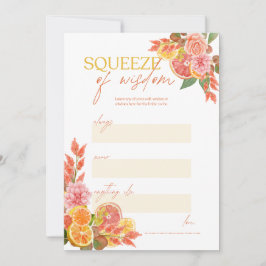 Convite Jogo de Chuva de Presentes Squeeze of Wisdom