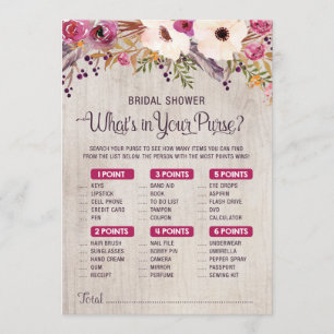 Convite Jogo de Chuveiro de Noiva Rústico O que está na su