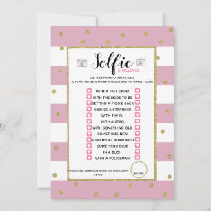 Convite jogo de desafio de selfie