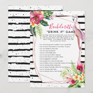 Convite Jogo de festa de solteira Flamingle Bachelorette