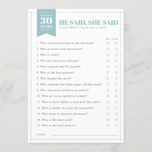 Convite Jogo de Festa Ele Disse, Ela Disse (Totalmente per