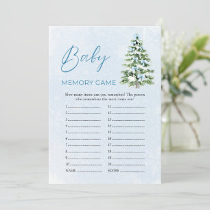 Convite Jogo de Memória para Chá de Bebê de Natal com Laço