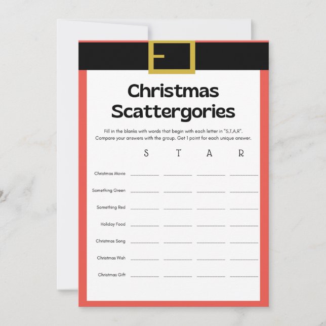 Convite Jogo de Natal Divertido - Não Editável - (Frente)