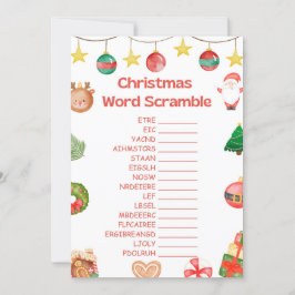 Convite Jogo de Natal Divertido - Não Editável -