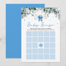 Jogo de Natal do Bebê Azul para Chá de Bebê
