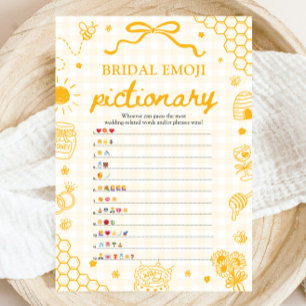 Convite Jogo de Pictionary de Emoji para Chá de Noiva Abel