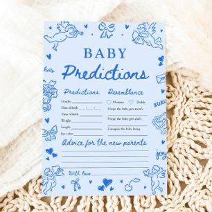 Convite Jogo de Previsões para o Bebê Blue Valentine Baby