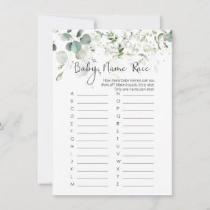 Convite Jogo de Raça do Nome do Bebê, Jogo de Chá de frald