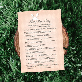 Convite Jogo de Rímes de Enfermeiro Coelho Branco Coral Ar