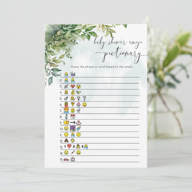 Convite Jogo de Teste de Imagem de Ditos do chá de fraldas (Em pé/Frente)