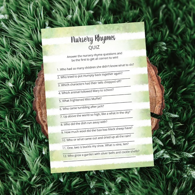 Convite Jogo de Teste de Rhymes Verdes em Bunny Branco (Criador carregado)