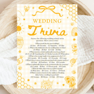 Convite Jogo de Trivia de Casamento Chá de Noiva Abelha Me