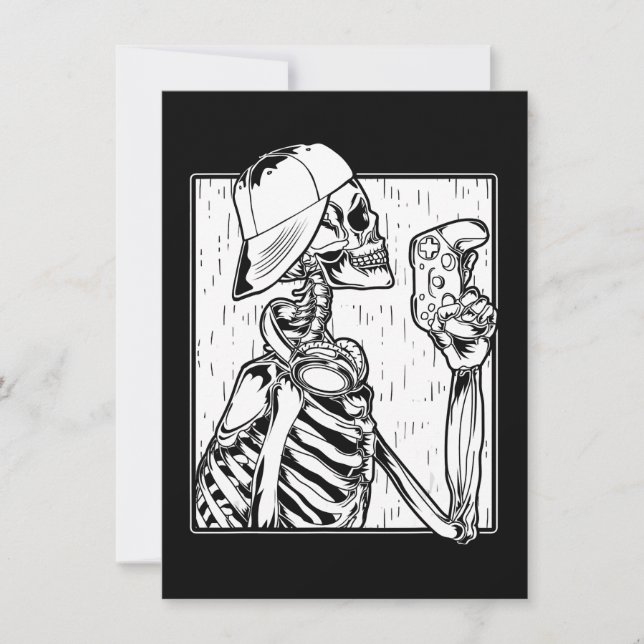 Convite Jogo de vídeo hip hop Meninos Halloween (Frente)