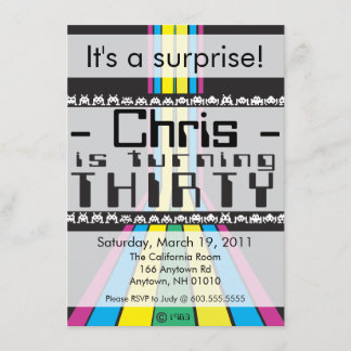 Convite Jogo de Vídeo Retroativo 30º Aniversário